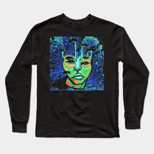 Melting Eyes , Melting Face Long Sleeve T-Shirt